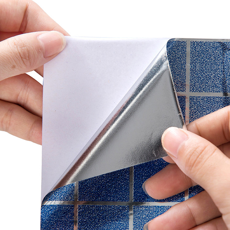 Giấy Dán Tường Bằng Nhôm Tự Dính Chống Dầu Chống Nước 3d