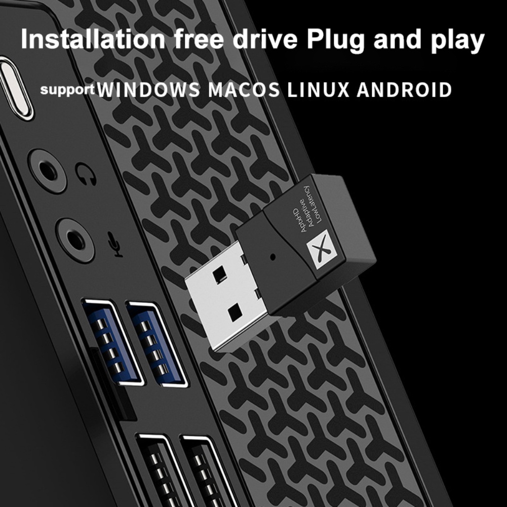 Aptx Bộ Phát Usb Bluetooth 5.2 Bộ Thu Âm Thanh Không Dây Phát Nhạc Bộ Chuyển Đổi Usb Cho Loa Máy Tính Xách Tay Chuột Không Dây