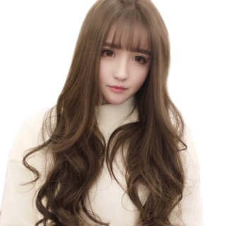 Tóc giả nguyên đầu cao cấp xoăn nhẹ tặng lược + lưới chùm đầu