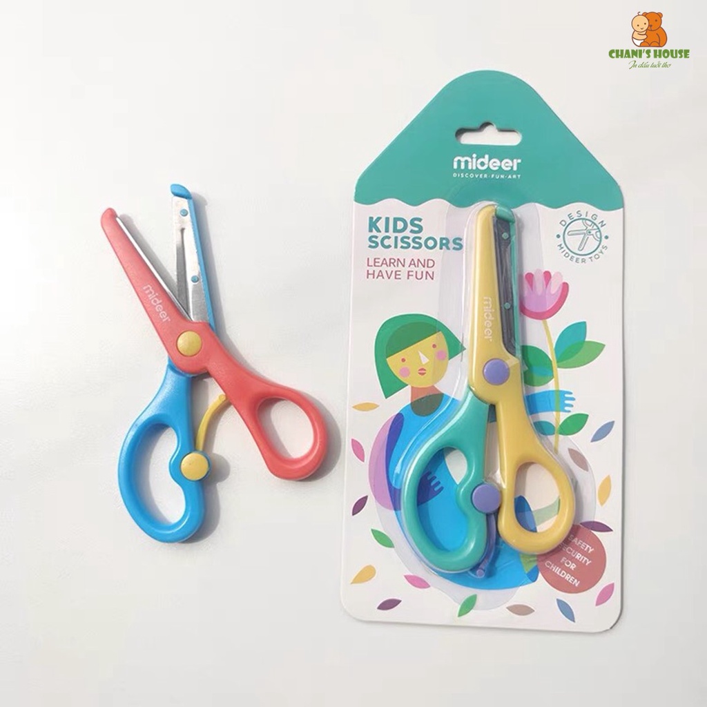 KÉO CẮT GIẤY MIDEER AN TOÀN CHO BÉ TẬP LÀM THỦ CÔNG