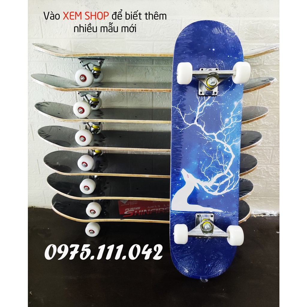 Ván Trượt Thể Thao Chuyên Nghiệp, Ván Trượt Skateboard Gỗ Phong 7 Lớp , Mặt Nhám Cao Cấp