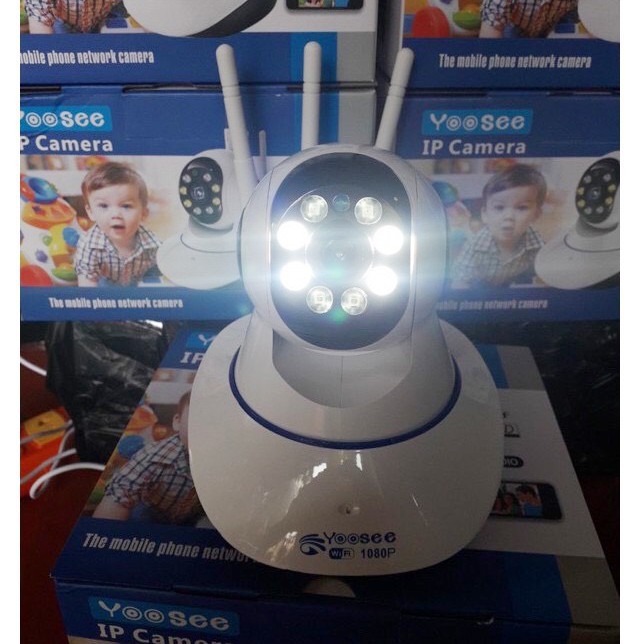 Camera Yoosee trong nhà có màu, xoay 360 độ, Full HD 1080P - Camera 3 râu trong nhà | BH 6 Tháng | WebRaoVat - webraovat.net.vn