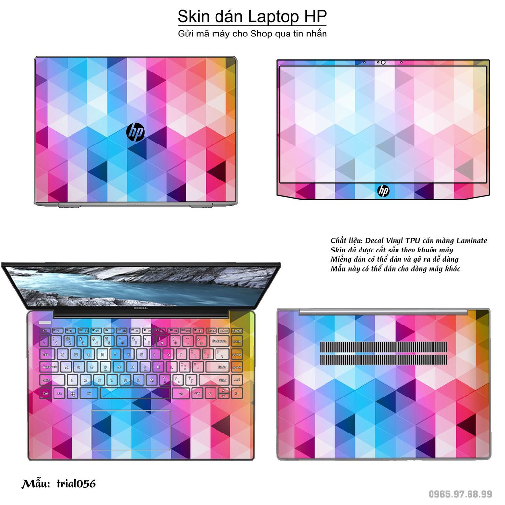 Skin dán Laptop HP in hình Đa giác nhiều mẫu 10 (inbox mã máy cho Shop)