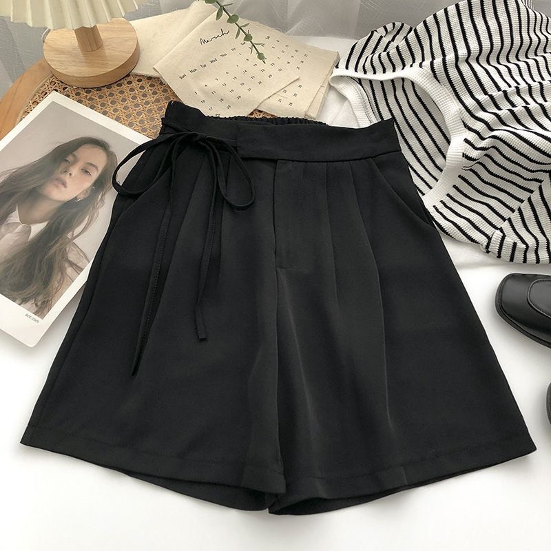[XẢ HÀNG] Quần short Ống Rộng Dây Nơ Vải Nữ Tính | Smide Clothing