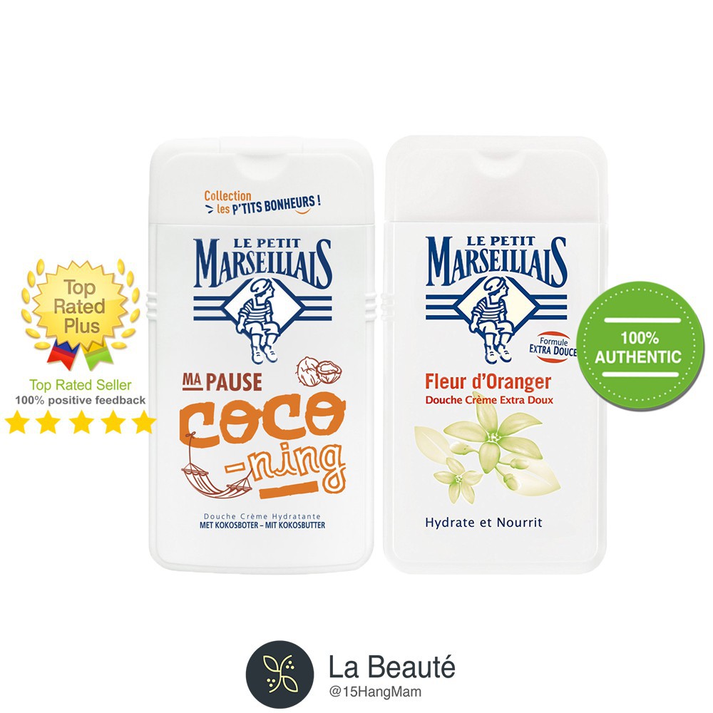 Le Petit Marseillais Gel (Crème) Extra Doux - Sữa Tắm Chiết Xuất Thảo Mộc 250ml