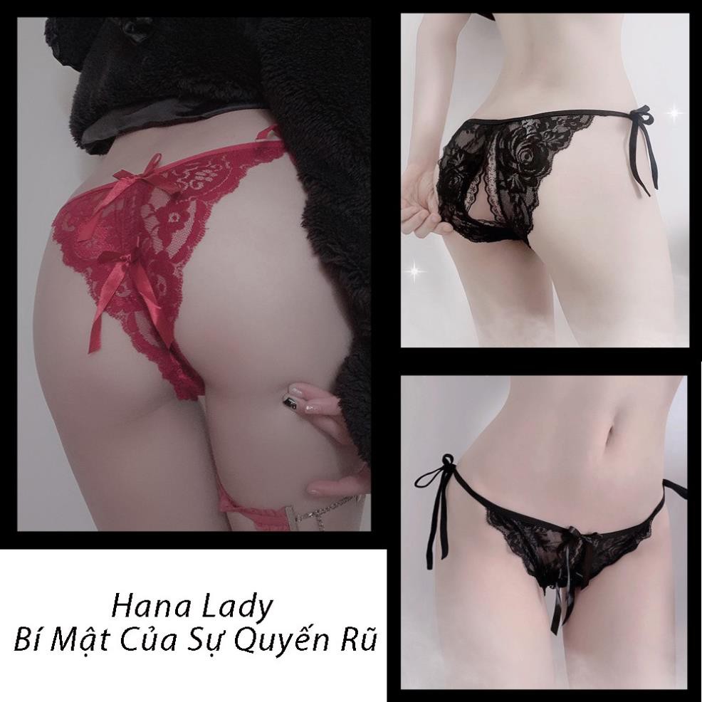 Quần lọt khe nữ chip sexy ren không đáy hở mông xuyên thấu siêu gợi cảm quyến rũ LK028 ་