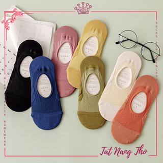 Tất lười nữ nửa bàn hàng ngàn lỗ khí set tất 7 màu chống hôi chân, vớ nữ cao cấp