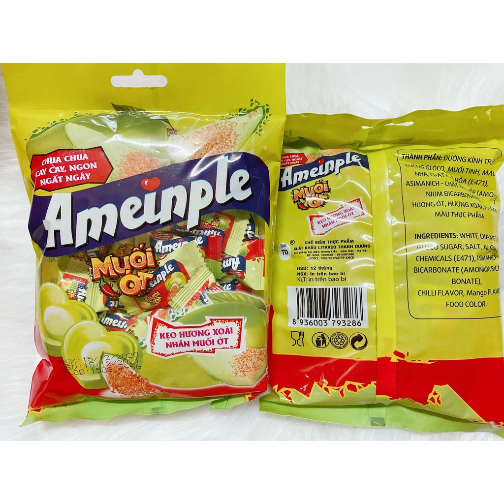 COMBO 2 GÓI KẸO AMEINPLE HƯƠNG XOÀI NHÂN MUỐI ỚT 150g