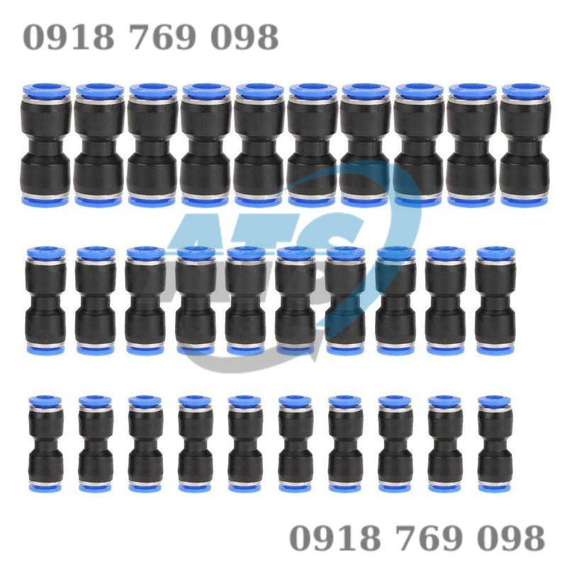 Đầu nối thẳng, măng sông PU khí nén, phun sương, chịu được áp suất cao, đầy đủ kích cỡ giá sỉ