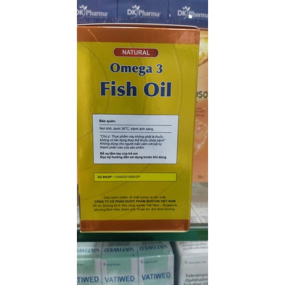 Viên uống dầu cá Omega 3 -Bổ sung EPA, DHA , chống lão hóa, tốt cho mắt, não, da, giảm mắc benh tim mạch ,huyết ap