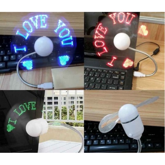 QUẠT USB CHẠY CHỮ LED