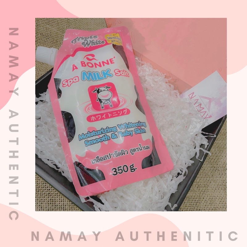 Muối tắm sữa bò tẩy tế bào chết Abone  Spa Milk Salt 350gram Thái Lan