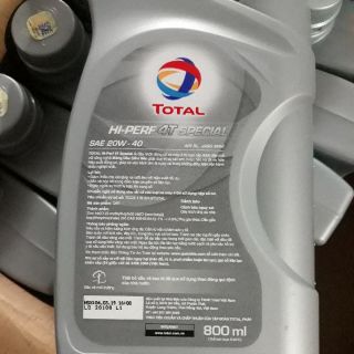 Nhớt total 20w40 xe số