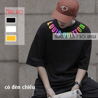 🌿 SIÊU PHẨM CỰC NGẦU 🌿Áo Thun Unisex Chữ Luôn Vui Tươi Phản Quang Nam Nữ Tay Lỡ Hai Màu Trắng Đen Siêu Chất B5