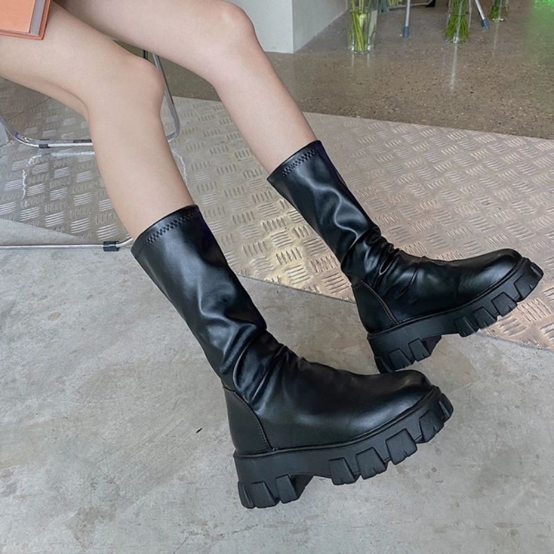 (HÀNG CÓ SẴN - GIAO NGAY) Boots ulzzang B84 đế cao 5cm