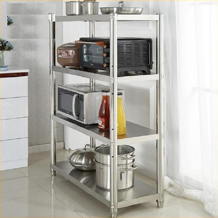 Kệ để lò vi sóng 4 tầng, chất liệu inox 304, kích thước: 100x53x35cm