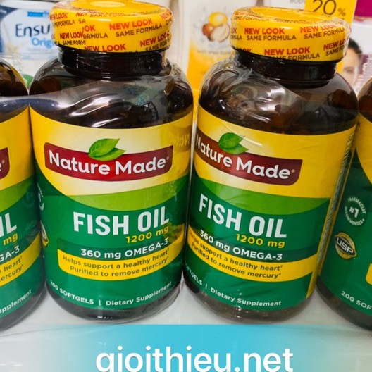 [Bill Mỹ] Fish Oil Nature Made 200 viên DATE XA