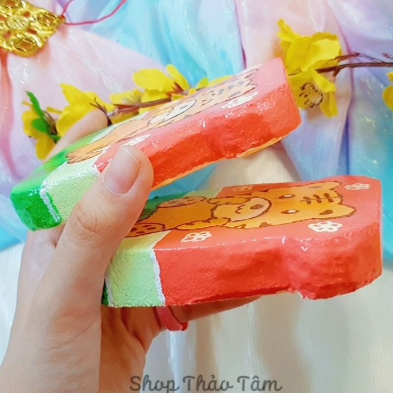 Squishy handmade bánh sandwich hình hổ đáng yêu [Shop Thảo Tâm]