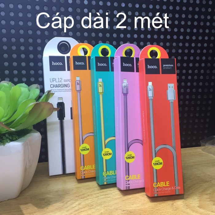 Dây sạc iphone Hoco UPL 12 sạc nhanh 2.4A có đèn LED báo điện hỗ trợ sạc nhanh - Captainstoree