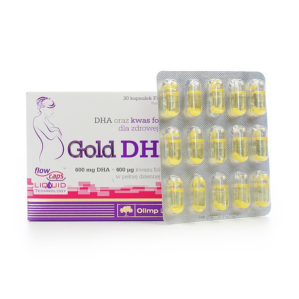 Gold DHA - Viên uống bổ sung DHA và axit folic cho phụ nữ có thai và cho con bú. Giúp não bộ thai nhi phát triển tốt