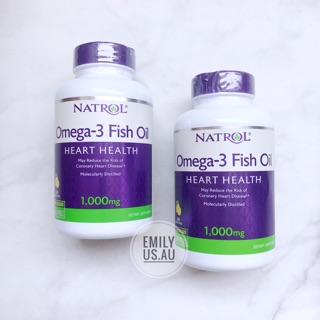 Dầu cá omega-3 fish oil 1000mg natrol vị chanh 150 viên 150 viên