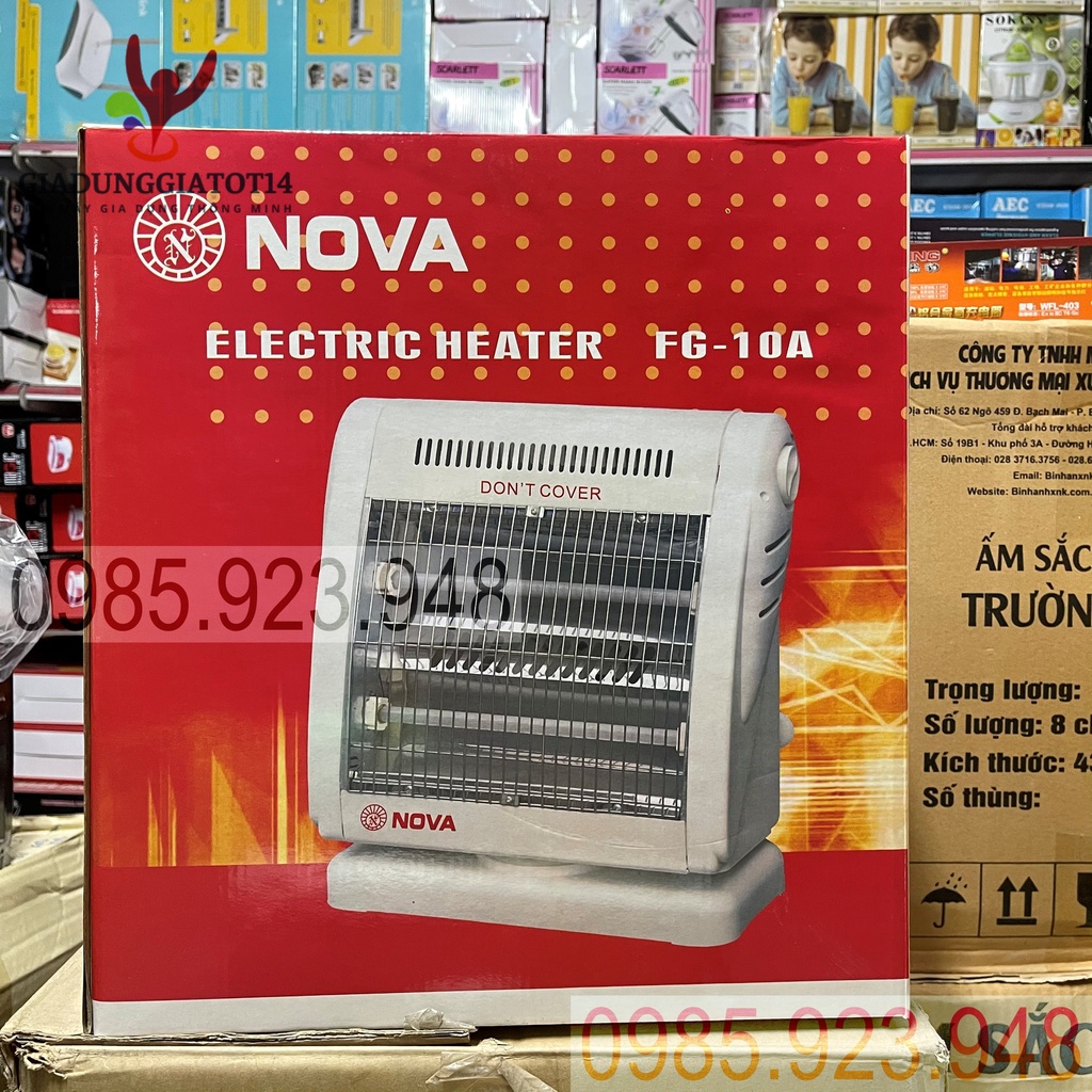 uạt sưởi Nova l 2 bóng-3 bóng halogen hàng chính hãng tự ngắt điện, làm ấm nhanh, an toàn - tiết kiệm khi dùng, BH 24T