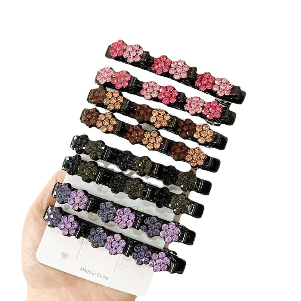 Kẹp Tóc Đính Đá Acrylic Kim Cương Không Cần Buộc Bằng Acrylic Dành Cho Trẻ Em