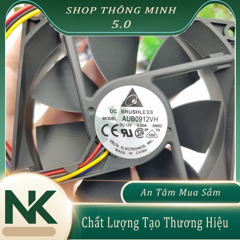 Quạt tản nhiệt máy tính 12V 0.6A 4 Pin 9x9x2.5CM Quạt 4000RPM Delta AUB0912VH