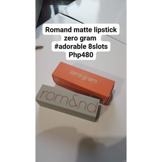 Son thỏi lì Romand Zero Gram Matte Lipstick