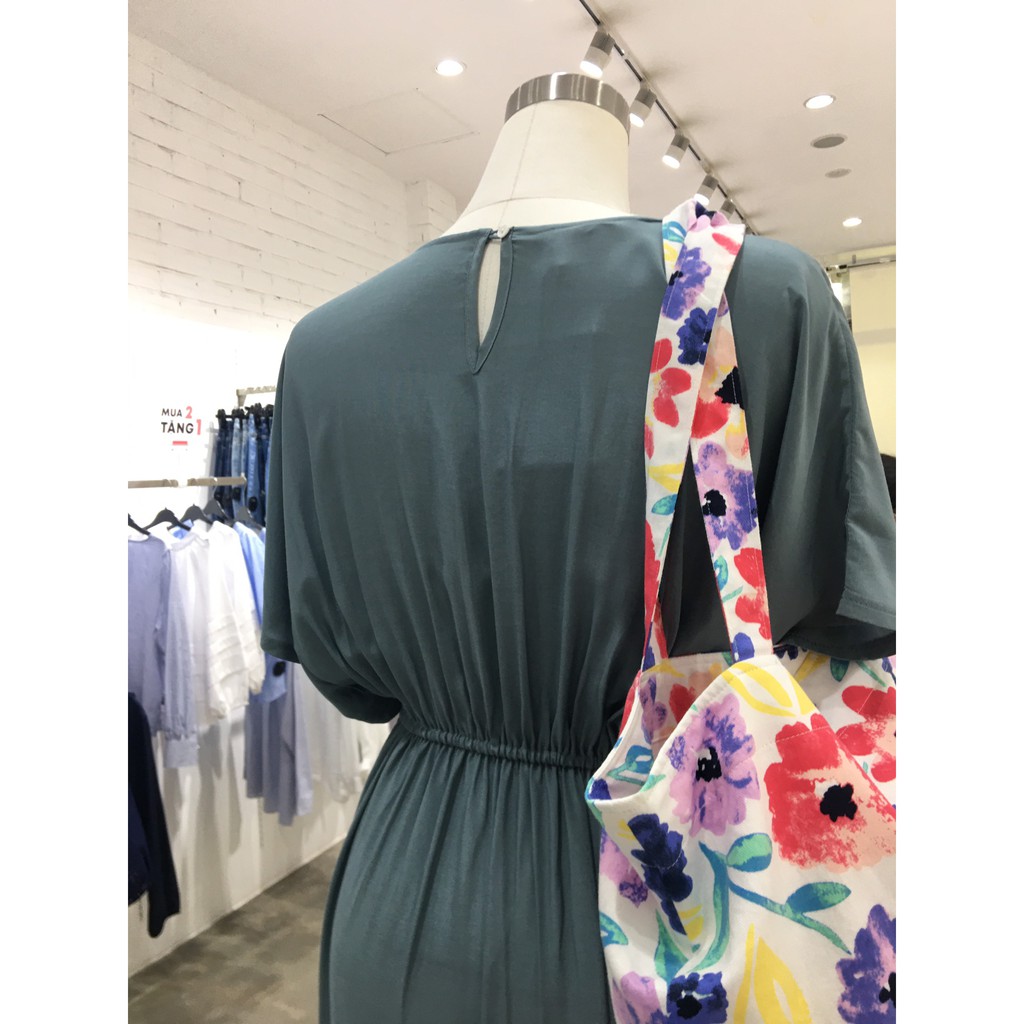 VÁY MÀU XANH NHỚT HIỆU DOTTIE - SIZE S - DÁNG VINTAGE - DOTTIE