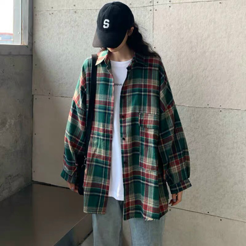 Áo Sơ Mi Kẻ Caro Mẫu Mới Cực Vintage