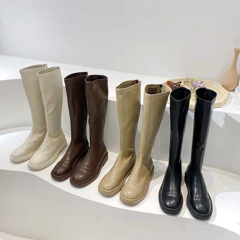 Bốt nữ cao cổ đến gối hàng Quảng châu cao cấp