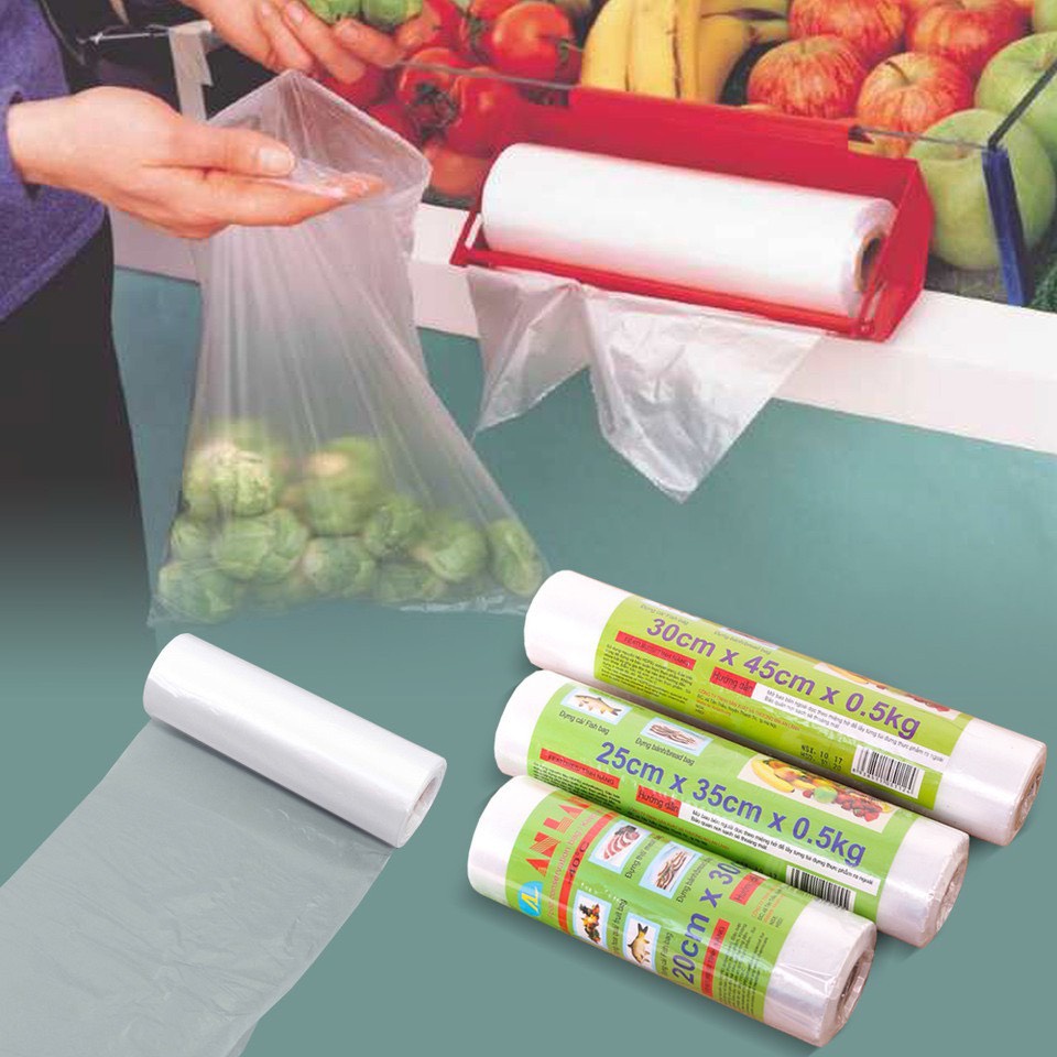 Cuộn 150 túi đựng thực phẩm hàng loại đủ trong tủ lạnh An Lành WALLMART WM95