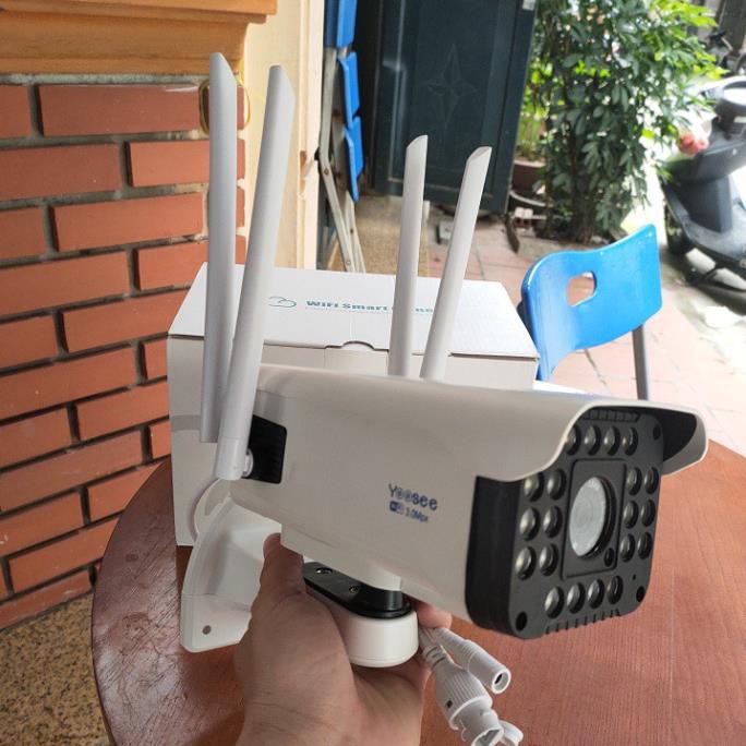 Camera yoosee ngoài trời 4 râu, 20 đèn, xoay 360°, đàm thoại 2 chiều - Camera wifi đêm có màu | BigBuy360 - bigbuy360.vn