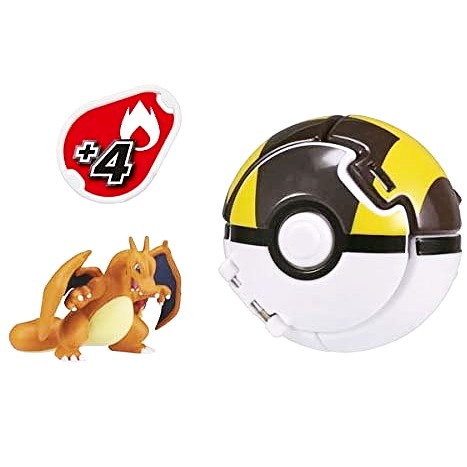 Mô hình Pokemon Pokedelze Charizard & bóng Ultra Ball chính hãng Takara TOMY Nhật - Standard