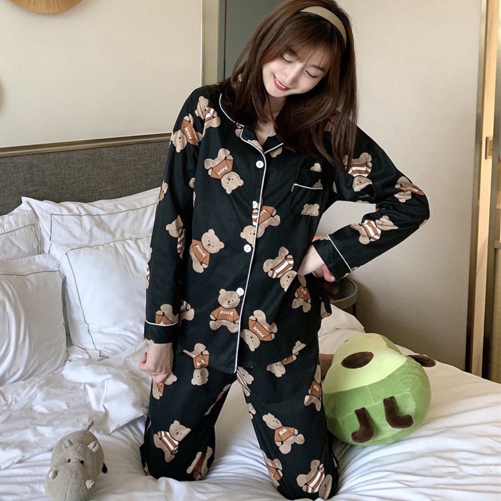 Sỉ Pijama đẹp bộ đồ ngủ nữ dài cute mặc nhà mùa đông thoải mái dễ thương giá rẻ HANZ.VN H1 THANH LÝ NGHỈ BÁN