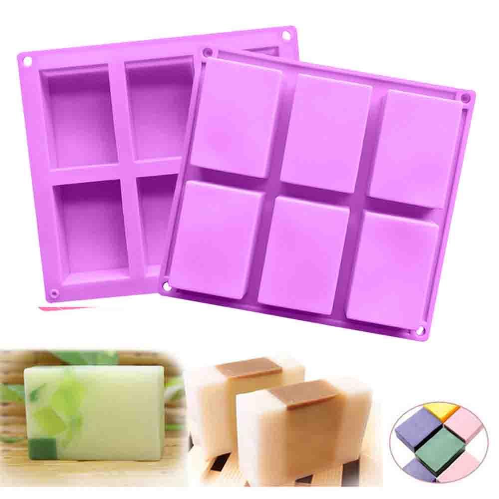 BORAG Khuôn Làm Xà Phòng Handmade Silicone 4 / 6 Ô