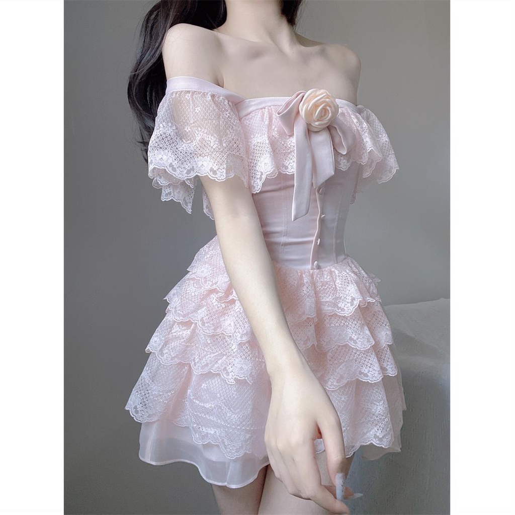 Đầm Công Chúa Cổ Vuông Ôm Eo Thời Trang Mùa Hè 2022 Phong Cách Mới Cho Nữ