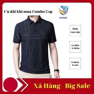 áo polo nam cao cấp áo thun nam cổ bẻ tay lỡ đẹp có form rộng cho người trung niên P07