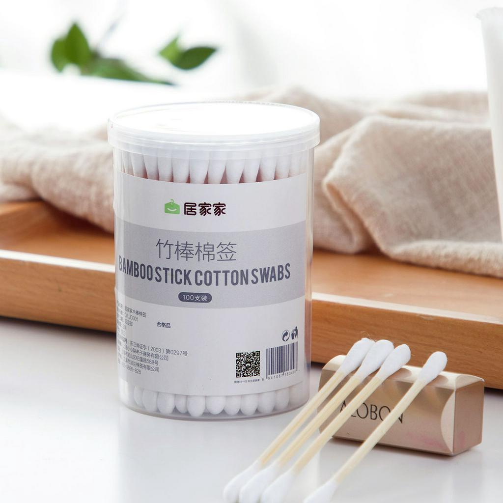 Set 100 tăm bông Shepherd hai đầu làm sạch tẩy trang vệ sinh chất lượng cao