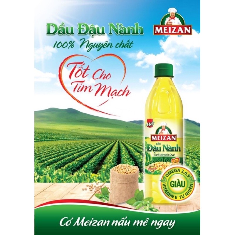 Dầu Ăn Meizan Đậu Nành 1L