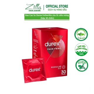 Bao Cao Su Durex Fetherlite của Úc siêu mỏng hộp 30 chiếc