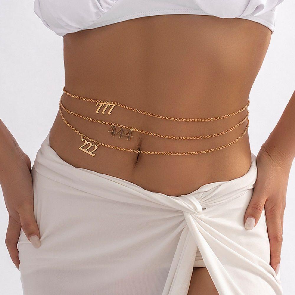 Thắt Lưng Dây Xích Mặt Số Kim Loại Thanh Lịch Gợi Cảm Cho Nữ