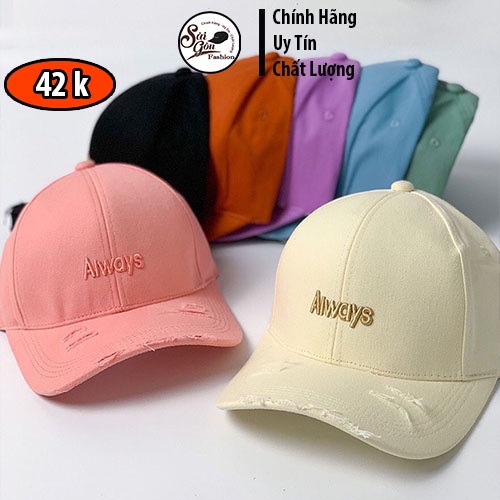 Nón Kết Thêu Chữ Always Rách | Mũ Lưỡi Trai Always Thời Trang Unisex Nam Nữ Sg135