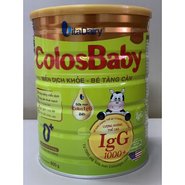 ( Có tích Điểm)Sữa Colosbaby 0+ 800g gold 1000lgG ( Date mới 2024)