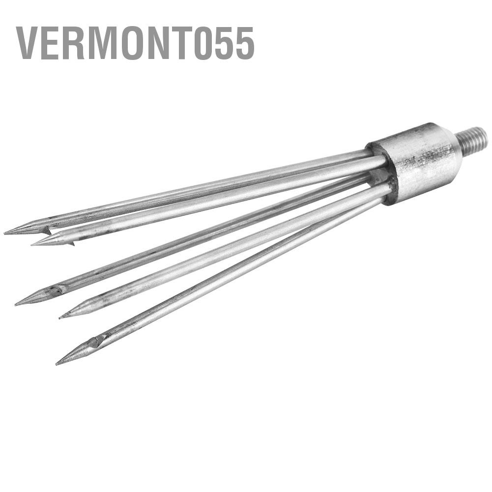 Có thể bán buôn Durable Stainless Steel Fishing Spear Fork Fish Harpoon 8mm Screw Head Tackle Accessory Vermont055 Hàng giao ngay
