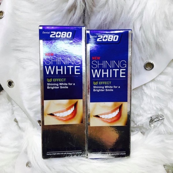 [Kem đánh răng Hàn Quốc] Kem đánh răng tẩy sạch vết ố trên răng, trắng răng 2080 Shining White 3D Effect Hàn Quốc 100g
