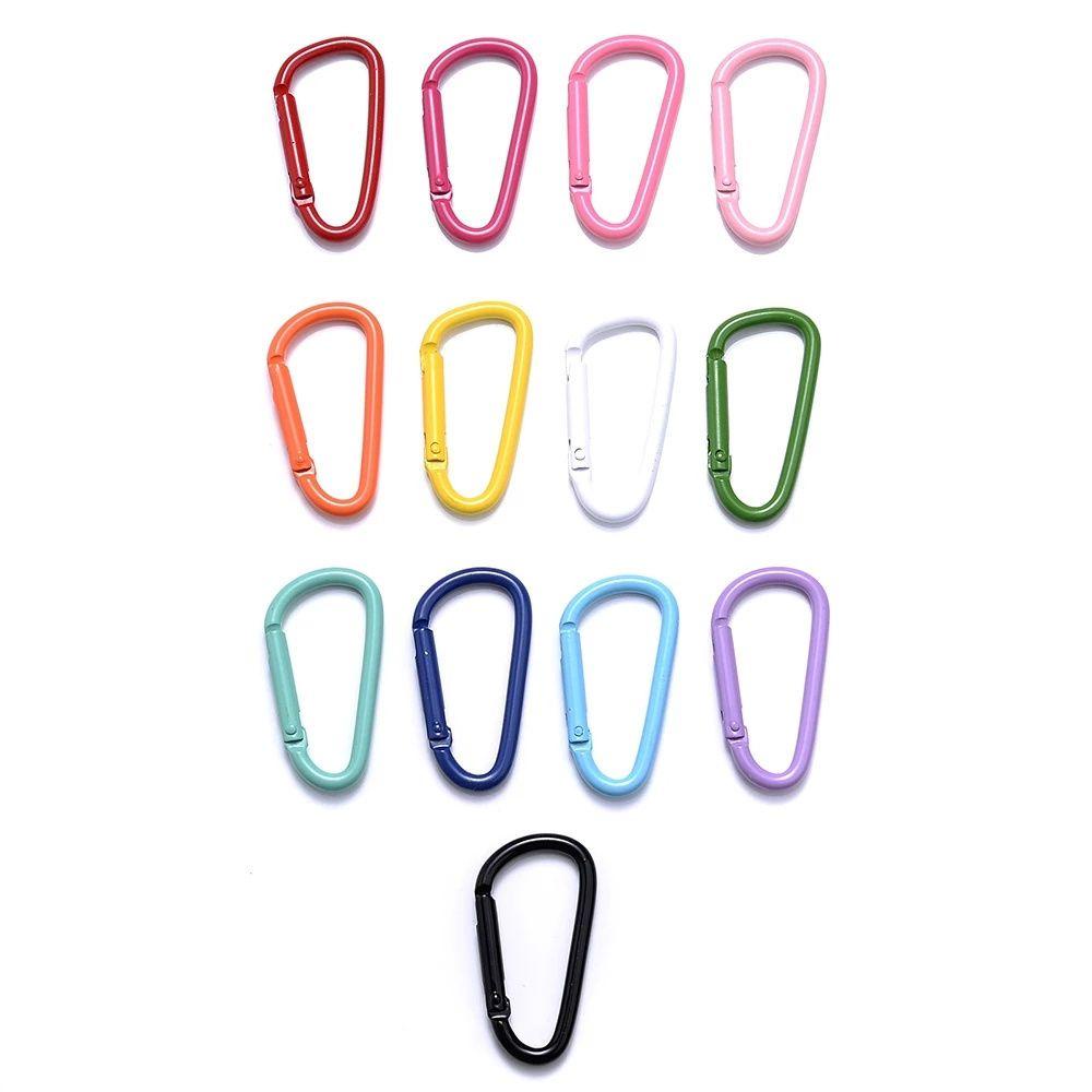 Set 5 Móc Khóa Carabiner Bằng Kim Loại Kích Thước 45x24mm An Toàn Cho Hoạt Động Ngoài Trời