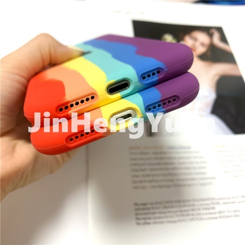 Ốp lưng mềm màu cầu vồng chống rơi cho IPhone 11 12 Pro Max Mini X XS Max XR 6S 7 6 8 Plus SE2 | BigBuy360 - bigbuy360.vn