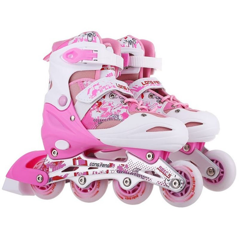 Giày Trượt Patin Longfeng 906 bánh phát sáng kèm đồ bảo hộ (Mẫu Mới 2021)